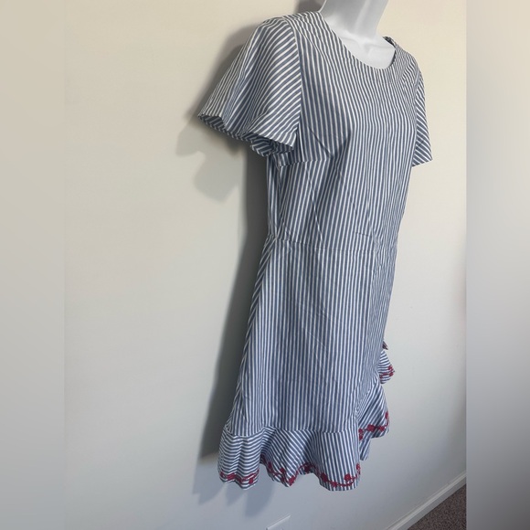 Draper James Striped Mini Dress with Ruffle Detail - Picture 3 of 11